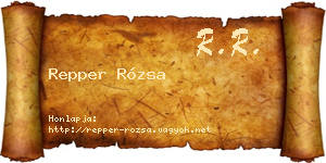Repper Rózsa névjegykártya