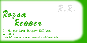 rozsa repper business card